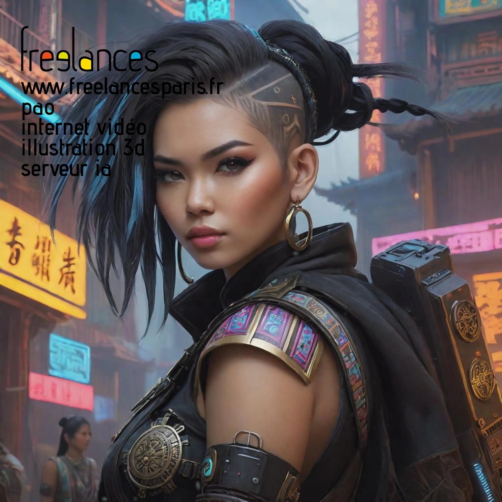 Pao mise en page internet vidéo illustration 3d serveur IA générative AI freelance paris studio de création magazines pip0gjs0